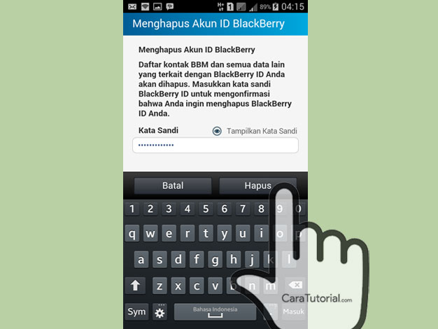 Menghapus Akun BBM