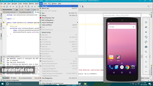 Run App Android Studio Emulator Virtual Device ADV