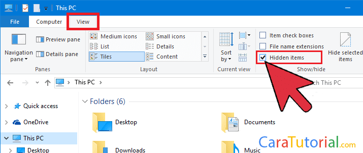 Menampilkan Folder yang di Hidden Windows