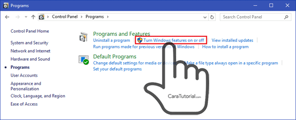 Trun Windows features on or off Control Panel Windows 10 8 Trun Windows features on or off Control Panel Windows 10 8