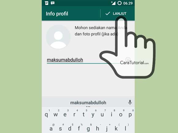 Isi Info Profil akun WhatsApp Info Profil akun WhatsApp