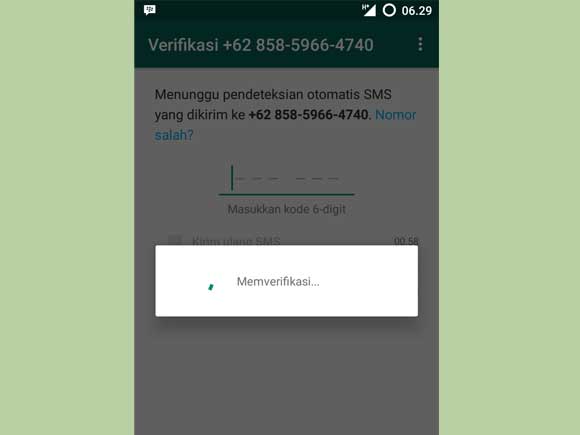 Kode Verifikasi nomor telepon akun WhatsApp Kode Verifikasi nomor telepon akun WhatsApp