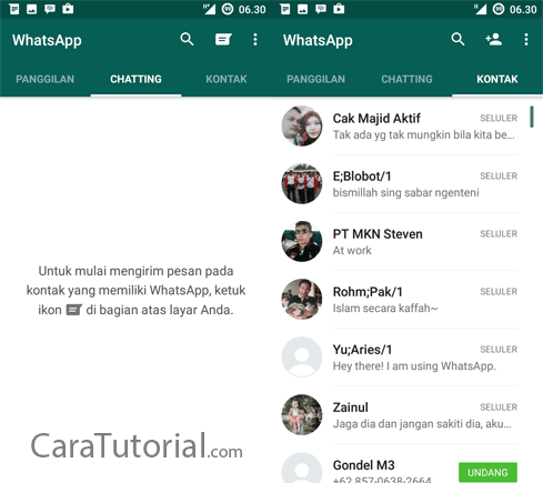 Aplikasi WhatsApp Messenger for Android Aplikasi WhatsApp Messenger for Android