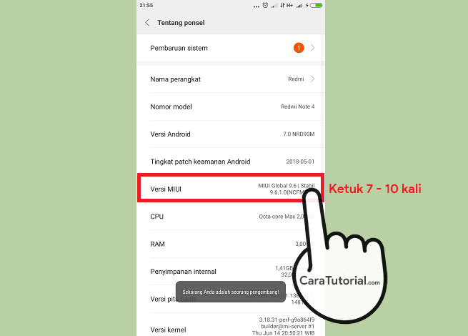 Cara Mengaktifkan Opsi Pengembang di HP Xiaomi Android