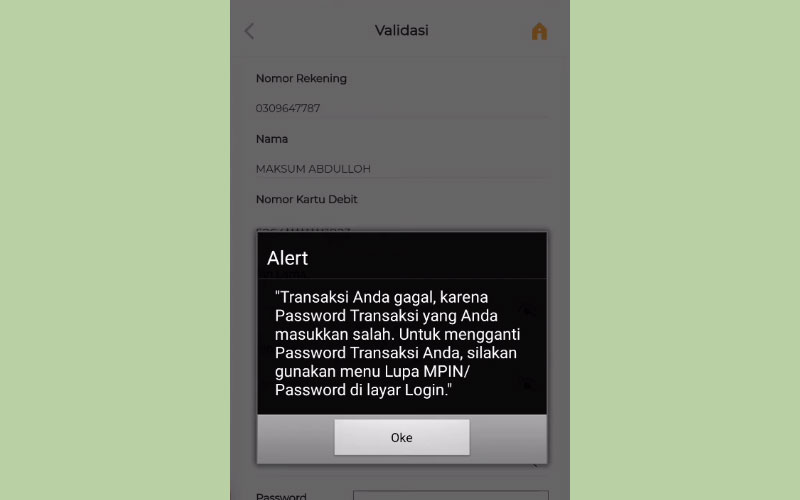 password transaksi salah bni mobile